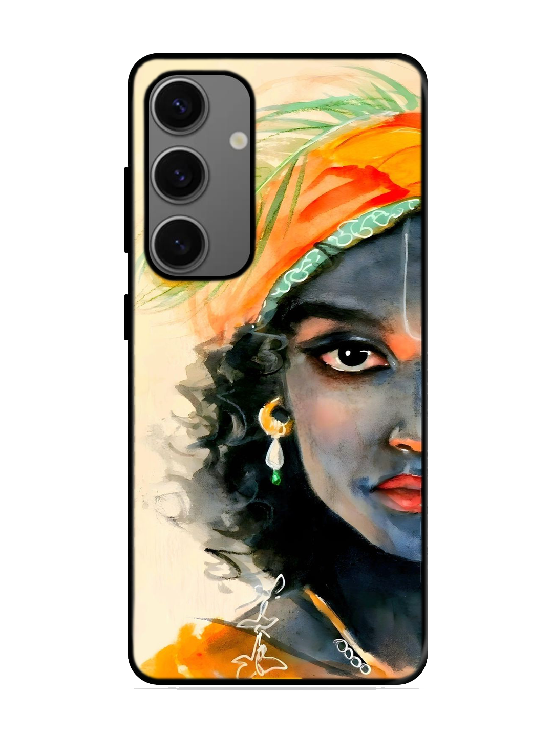 Lord Krishna Print Glass Case for Samsung S24 (a51)