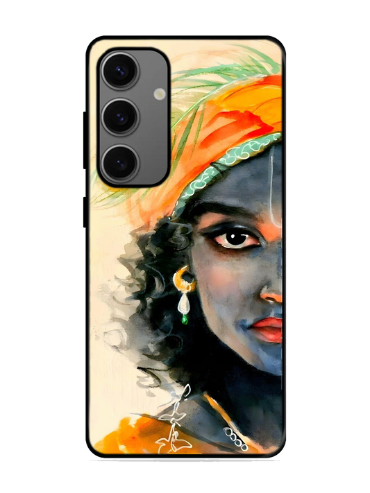 Lord Krishna Print Glass Case for Samsung S24 (a51)