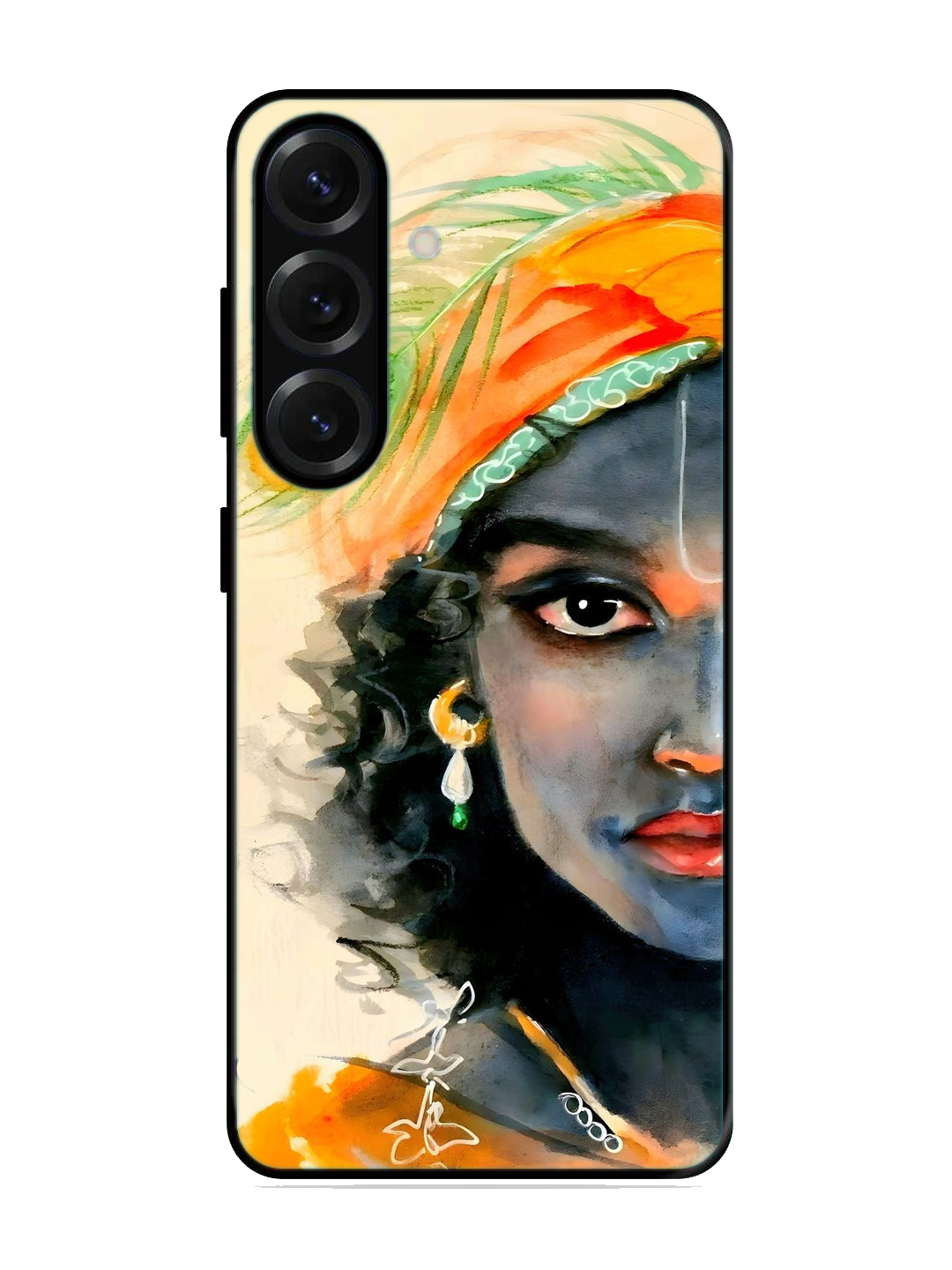 Lord Krishna Print Glass Case for Samsung S25 (A51)