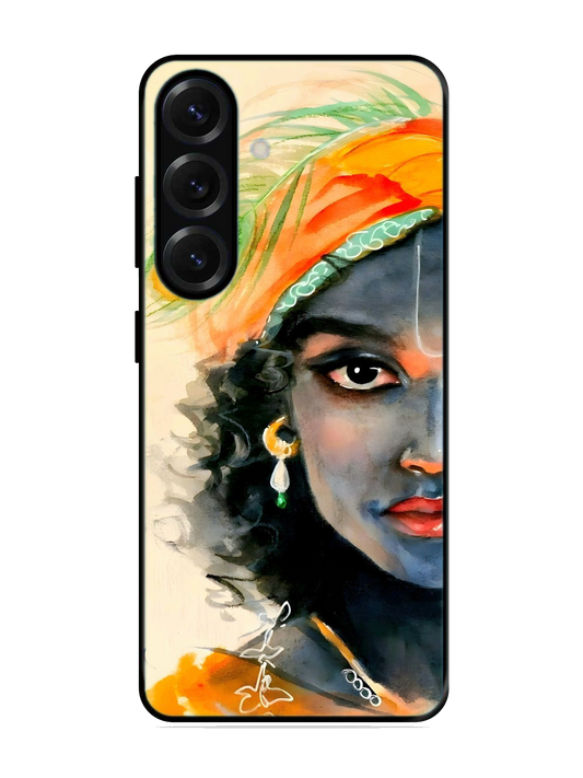 Lord Krishna Print Glass Case for Samsung S25 (A51)