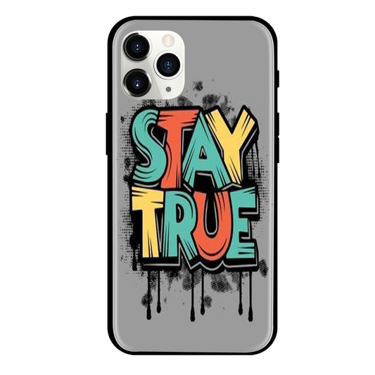 Stay True Print Glass Case