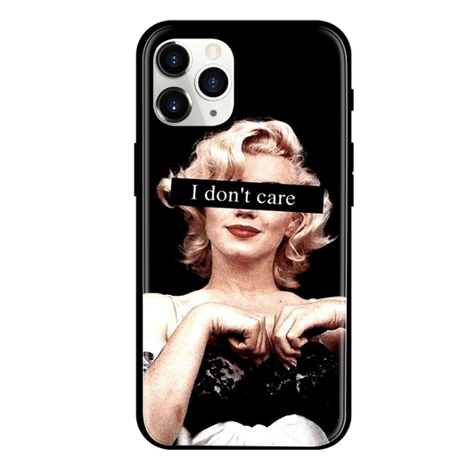 I Don't Care Print Glass Case