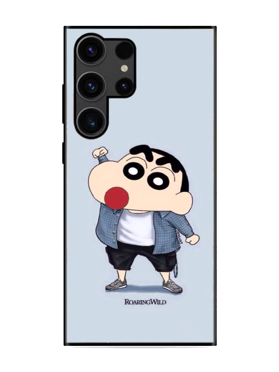 Shinchan Print Glass Case for Samsung S23 Ultra (a59)