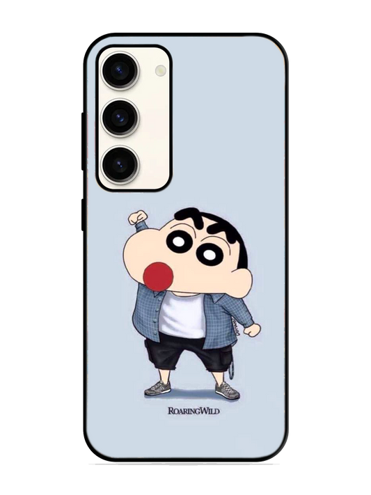 Shinchan Print Glass Case for Samsung S23 (a59)