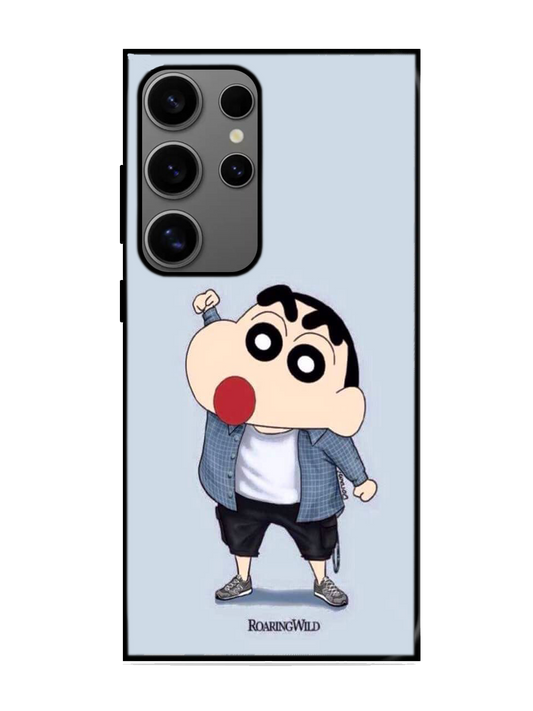 Shin Chan Print Glass Case for Samsung S24 Ultra (A59)