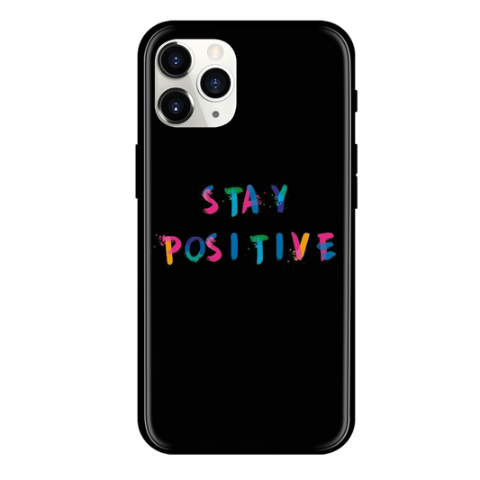 Stay Positive Print Glass Case (A6)