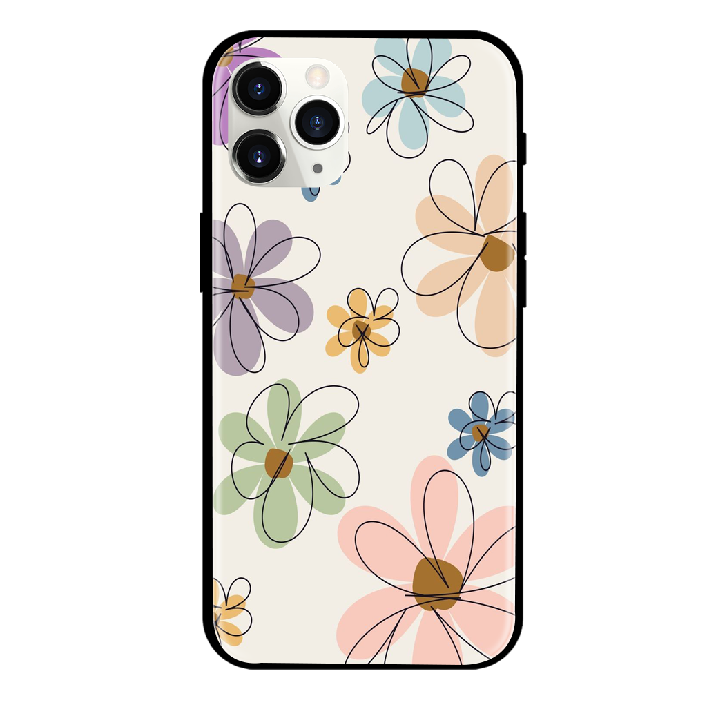 Flower Print Glass Case