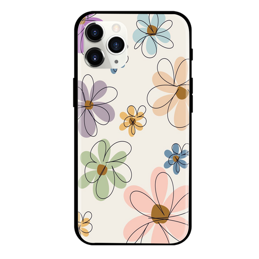 Flower Print Glass Case