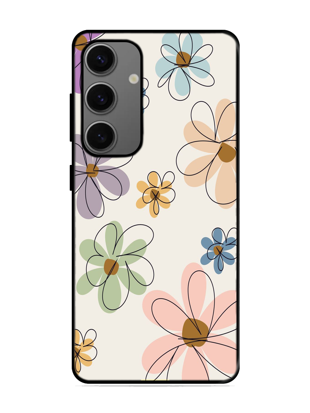 Flower Print Glass Case for Samsung S24 (a60)