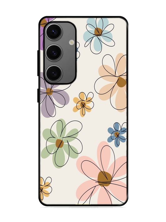 Flower Print Glass Case for Samsung S24 (a60)