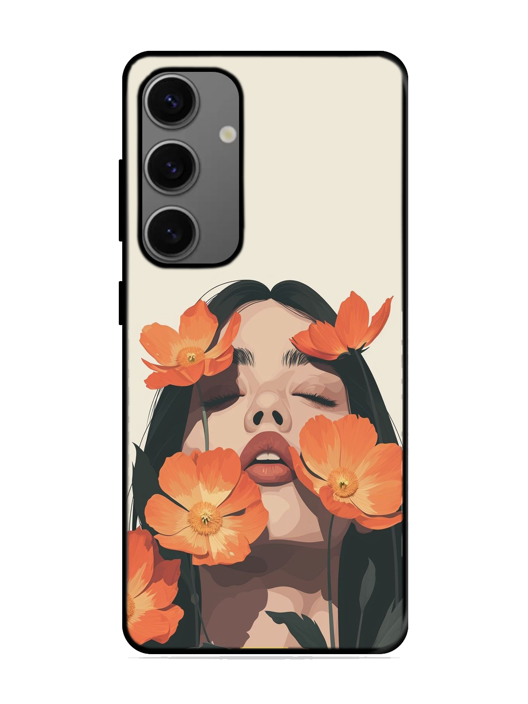 Flower Print Glass Case for Samsung S24 (a62)