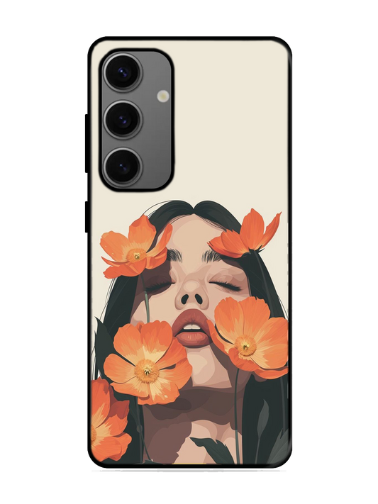 Flower Print Glass Case for Samsung S24 (a62)