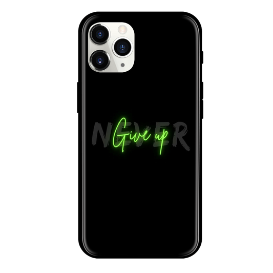 Never Give Up Print Glass Case