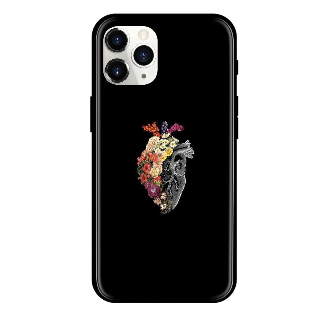 Heart Print Glass Case