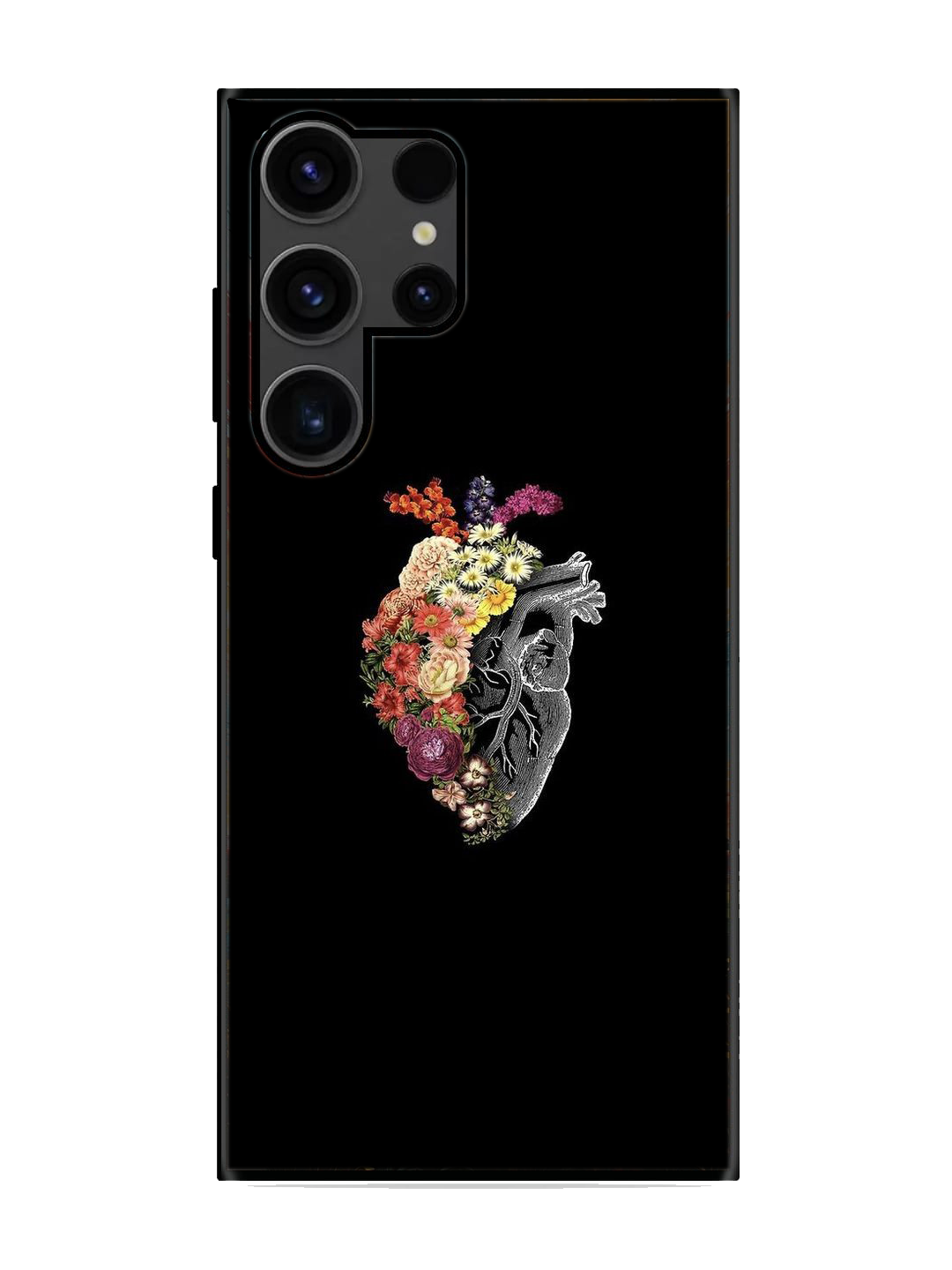 Heart Print Glass Case for Samsung S23 Ultra (a66)