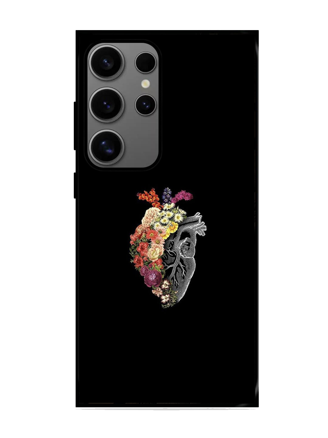 Heart Print Glass Case for Samsung S24 Ultra (A66)