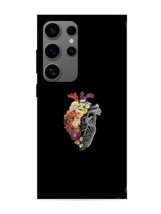 Heart Print Glass Case for Samsung S24 Ultra (A66)