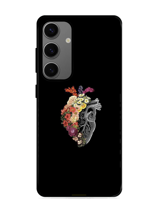 Heart Print Glass Case for Samsung S24 (a66)