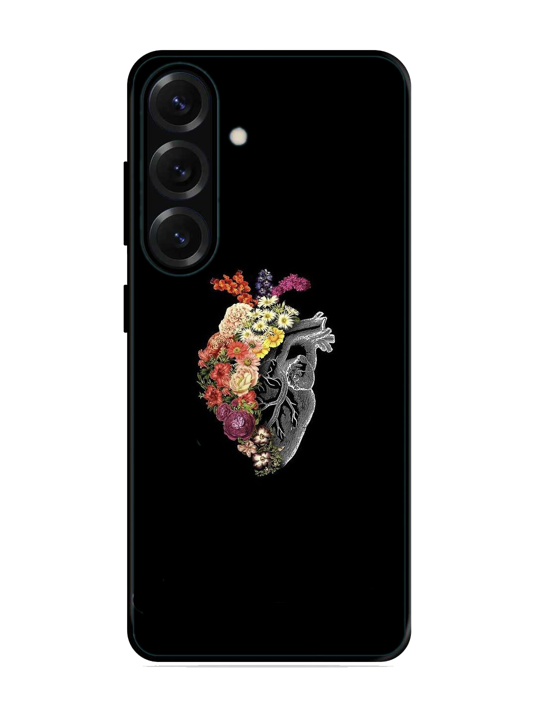 Heart Print Glass Case for Samsung S25 (A66)