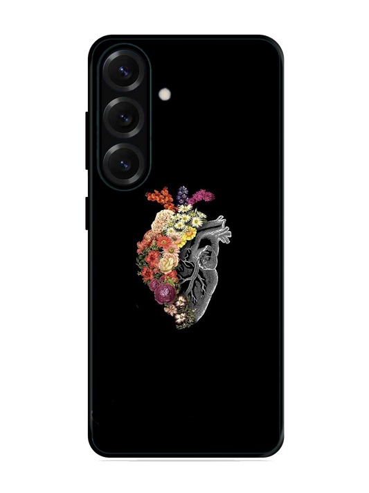 Heart Print Glass Case for Samsung S25 (A66)