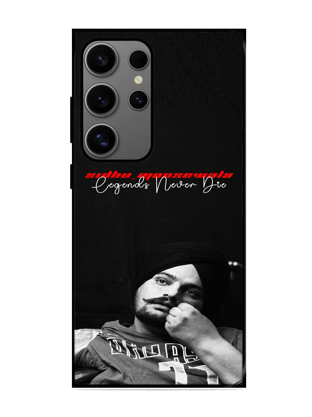 Sidhu Moosewala Print Glass Case for Samsung S24 Ultra (A67)