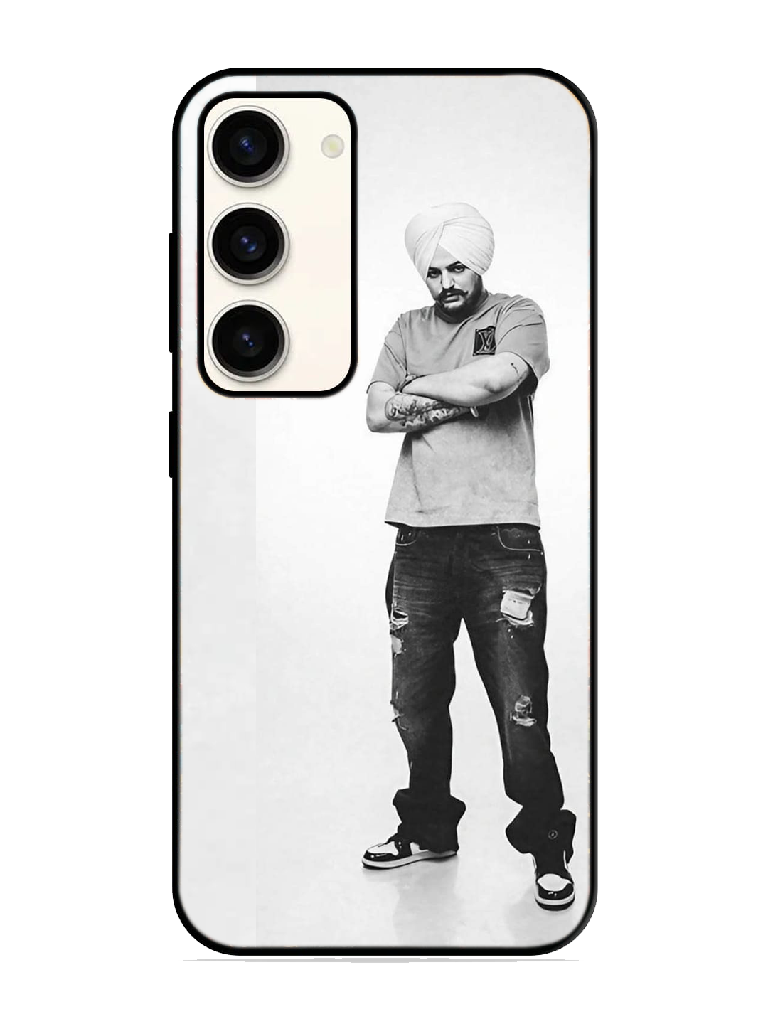 Sidhu Moosewala Print Glass Case for Samsung S23 (a69)