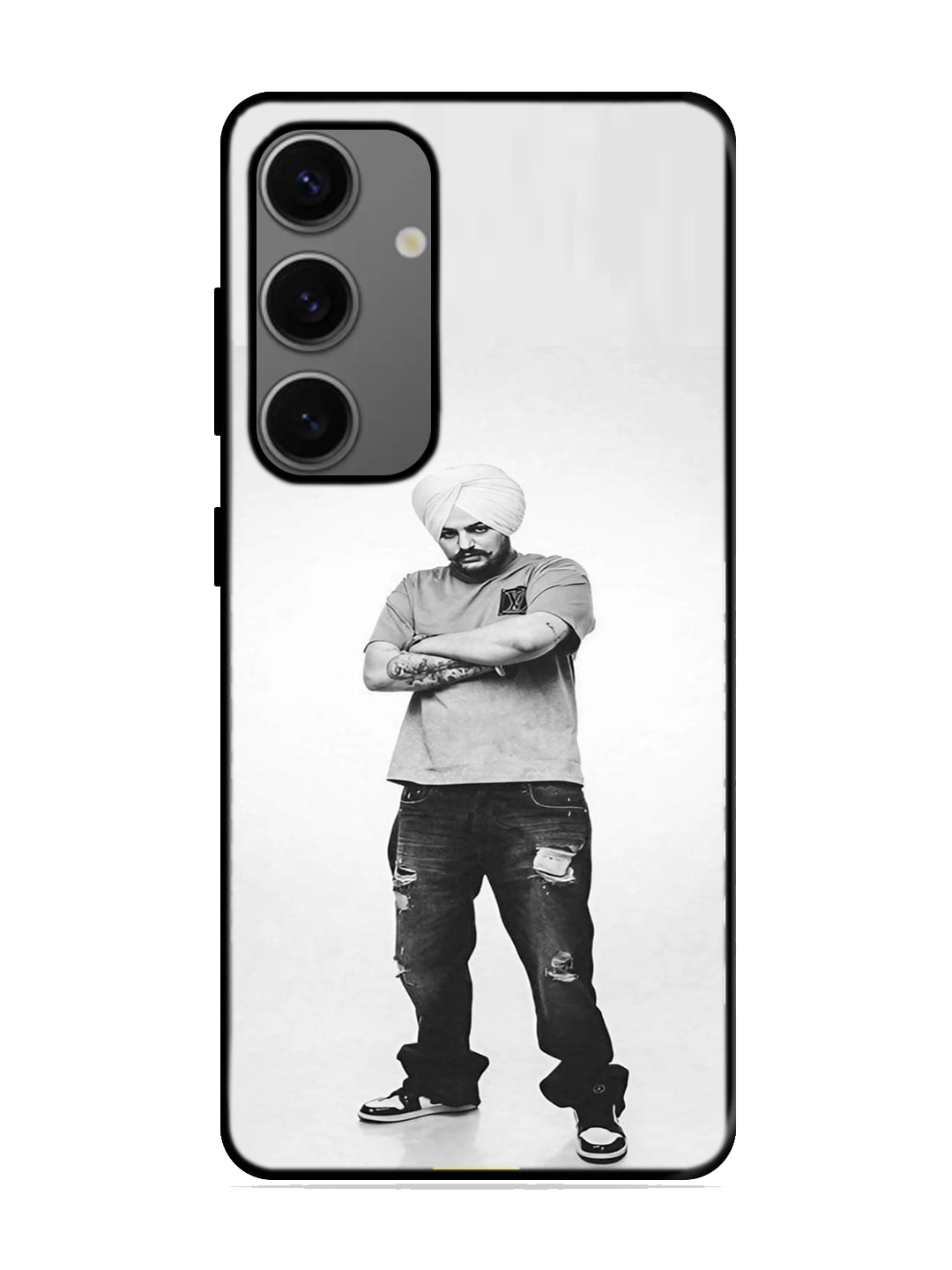 Sidhu Moosewala Print Glass Case for Samsung S24 (a69)