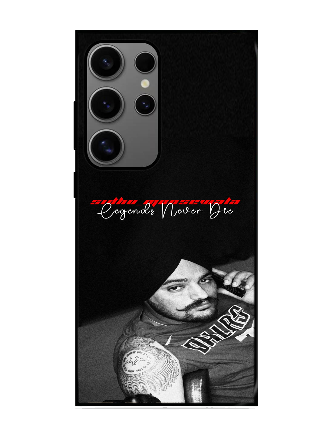 Sidhu Moosewala Print Glass Case for Samsung S24 Ultra (A78)