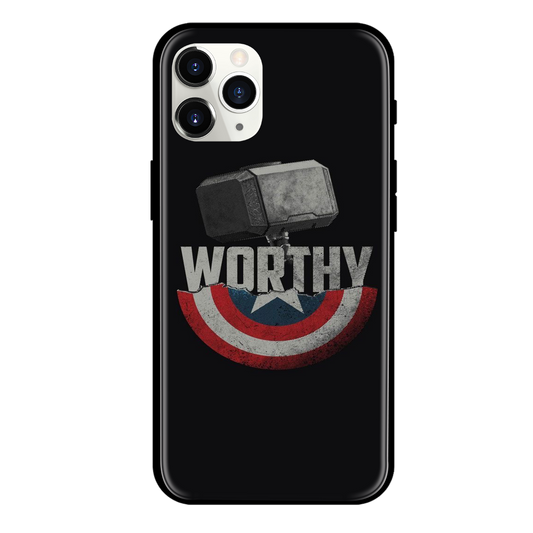 Captain America Print Glass Case