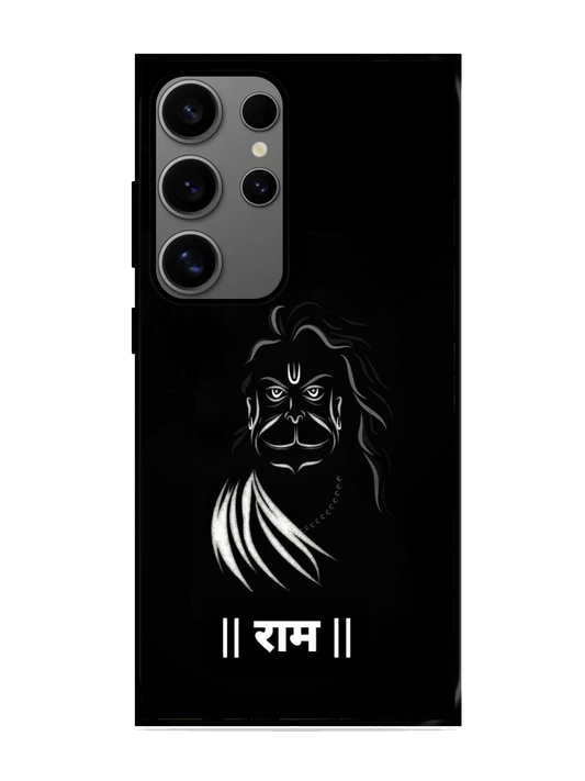 Lord Hanuman Print Glass Case for Samsung S24 Ultra (A85)