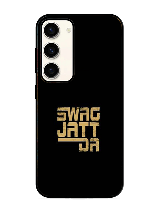 Swag Jatt Da Print Glass Case for Samsung S23 (a91)