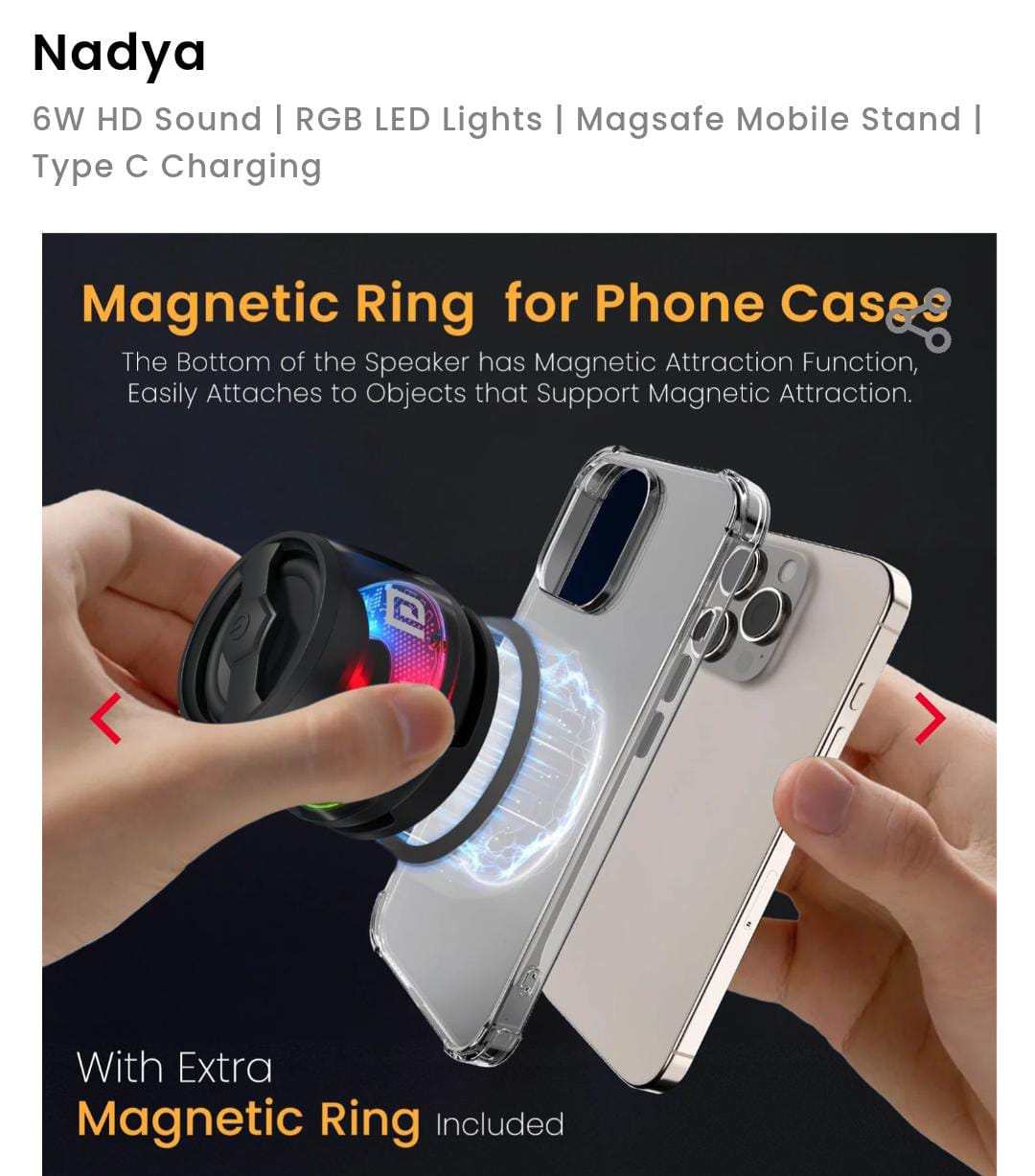 NADYA Magnetic Bluetooth Speaker