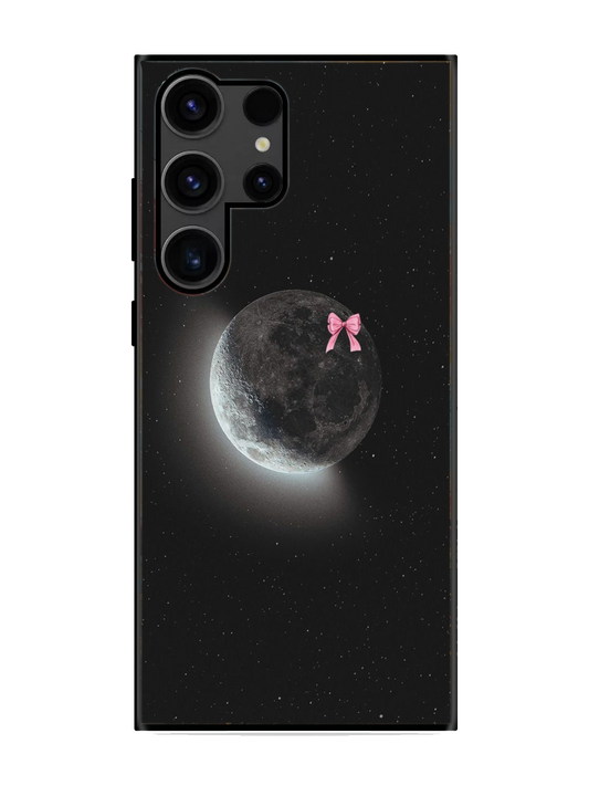 Moon Print Glass Case for Samsung S23 Ultra (a101)