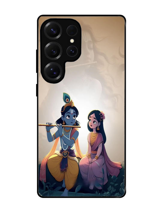 Radha Krishna Glass Case for Samsung S25 Ultra (A108)