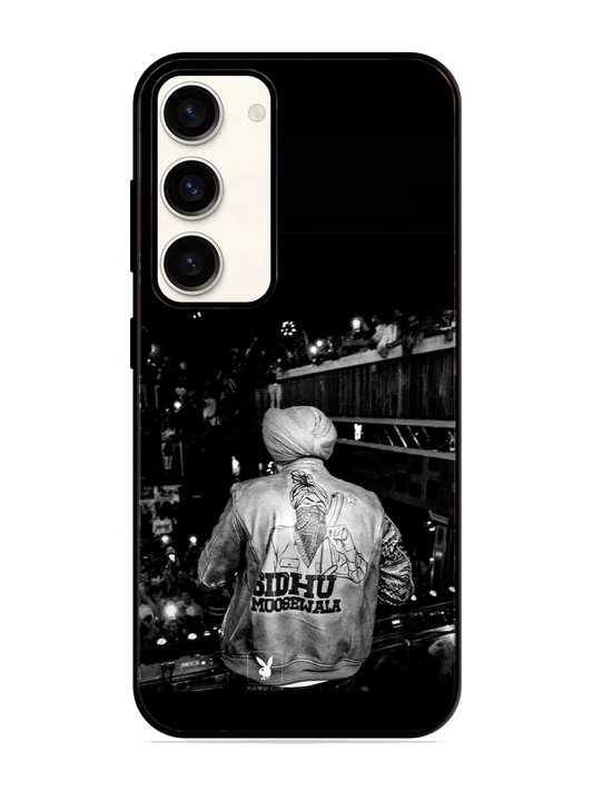 Sidhu Moosewala Print Glass Case for Samsung S23 (a10)