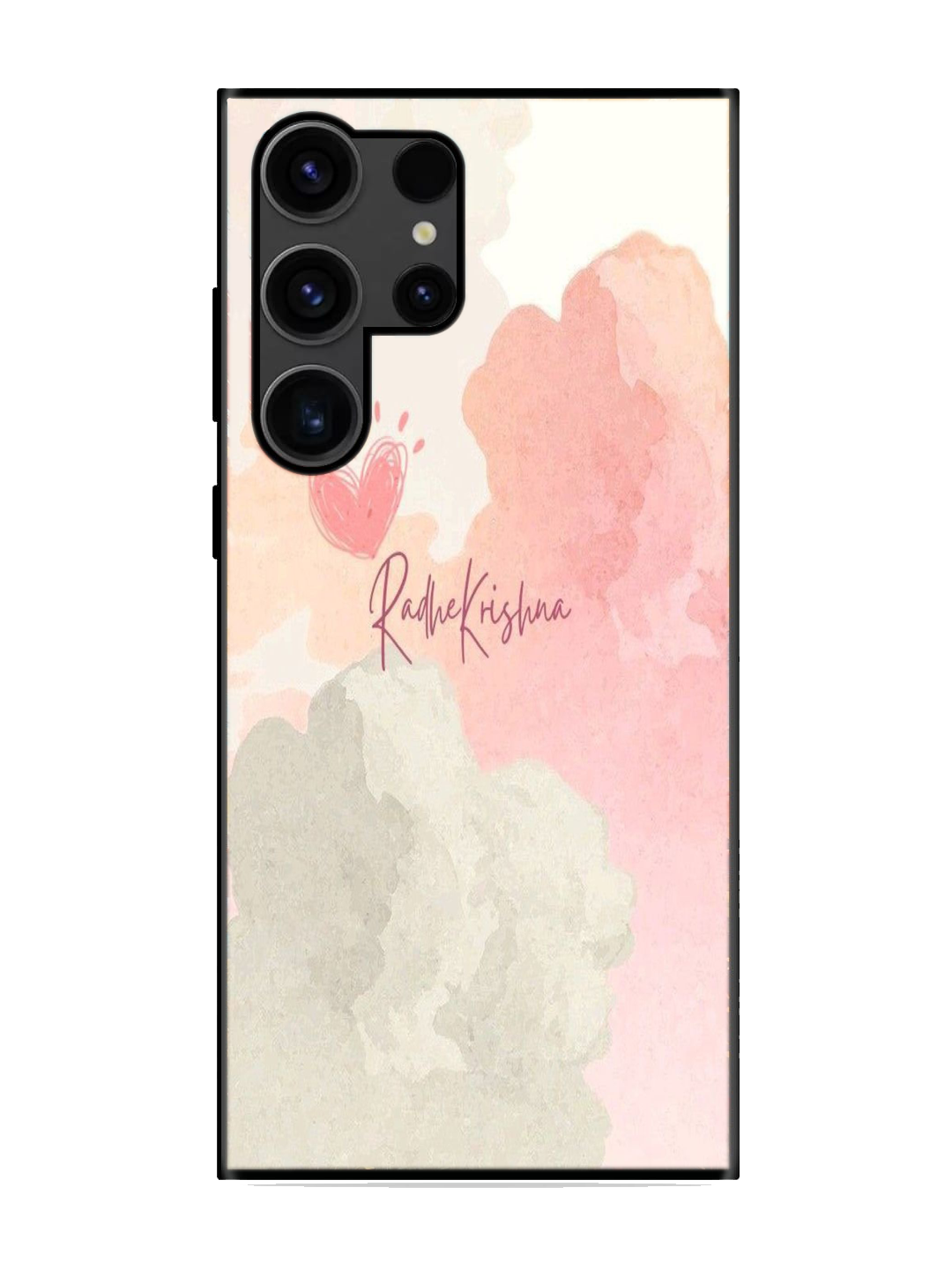 Radha Krishna Print Glass Case for Samsung S23 Ultra (a110)