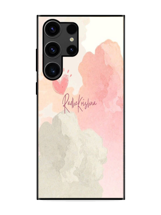 Radha Krishna Print Glass Case for Samsung S23 Ultra (a110)
