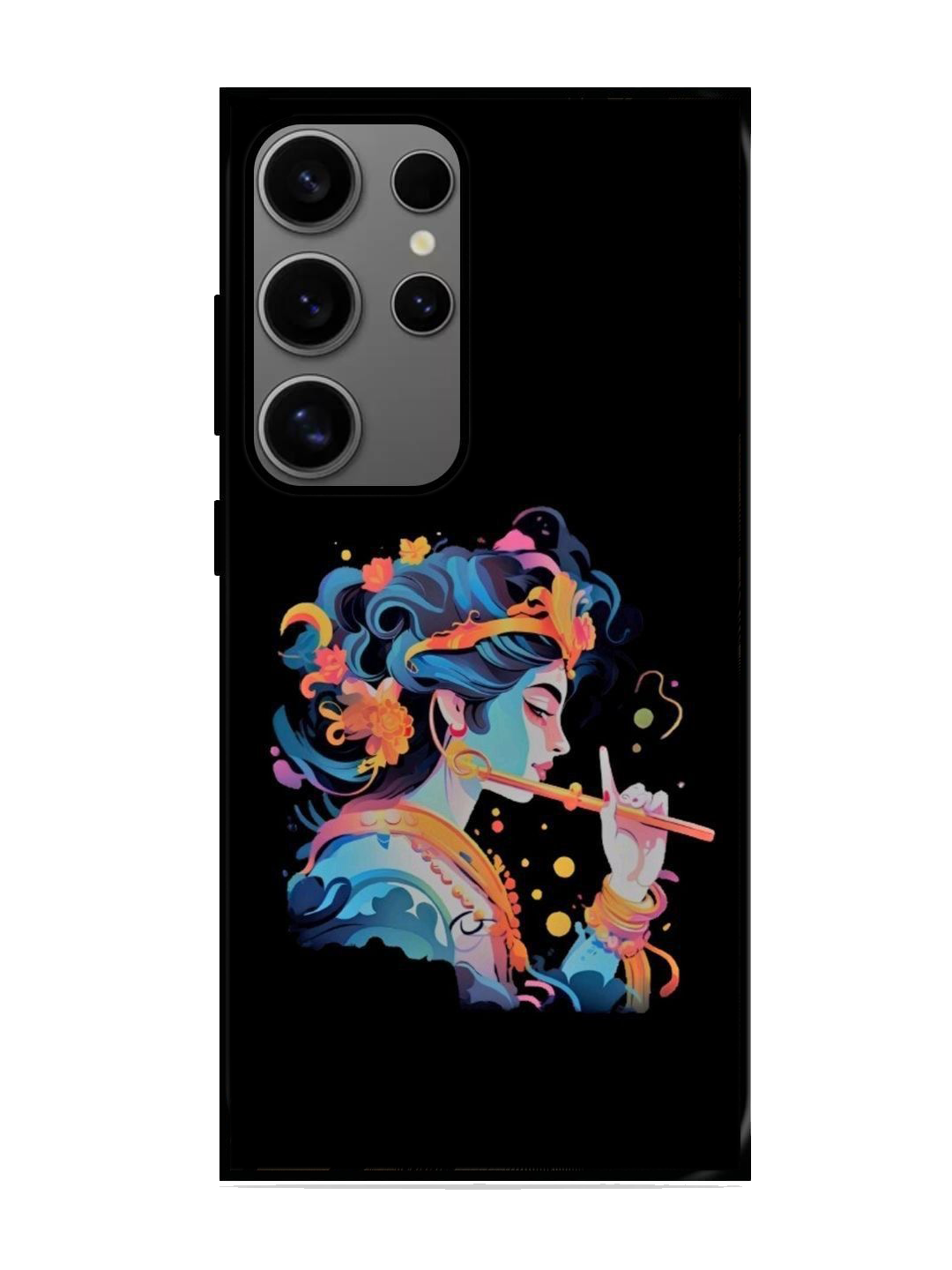Lord Krishna Print Glass Case for Samsung S24 Ultra (A112)