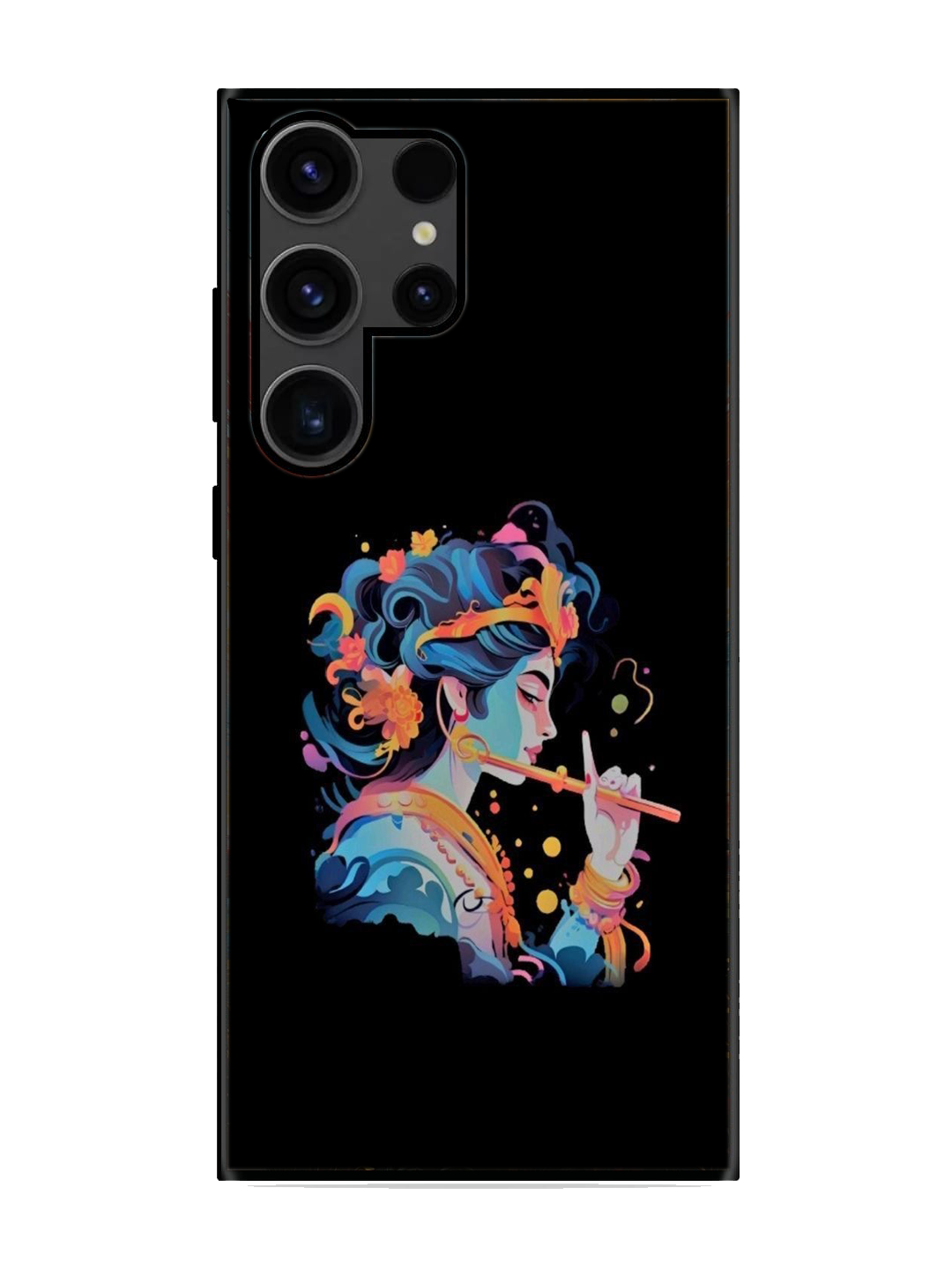 Lord Krishna Print Glass Case for Samsung S23 Ultra (a112)