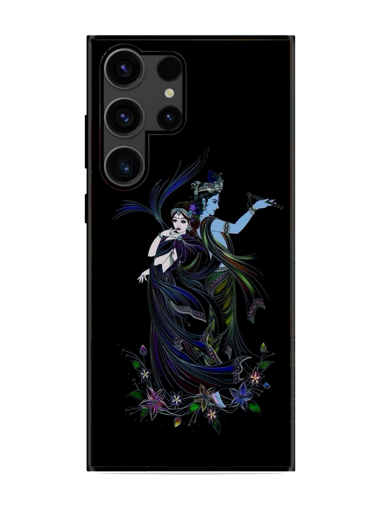 Radha Krishna Print Glass Case for Samsung S23 Ultra (a113)