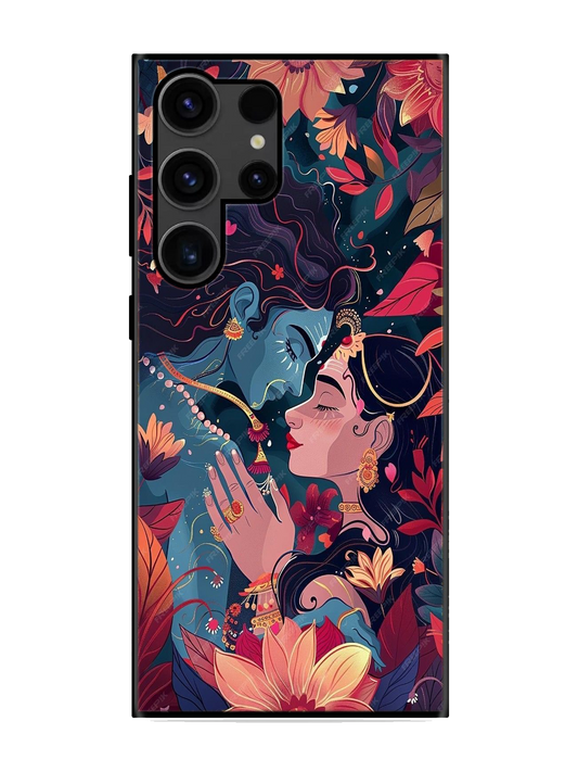 Radha Krishna Print Glass Case for Samsung S23 Ultra (a115)