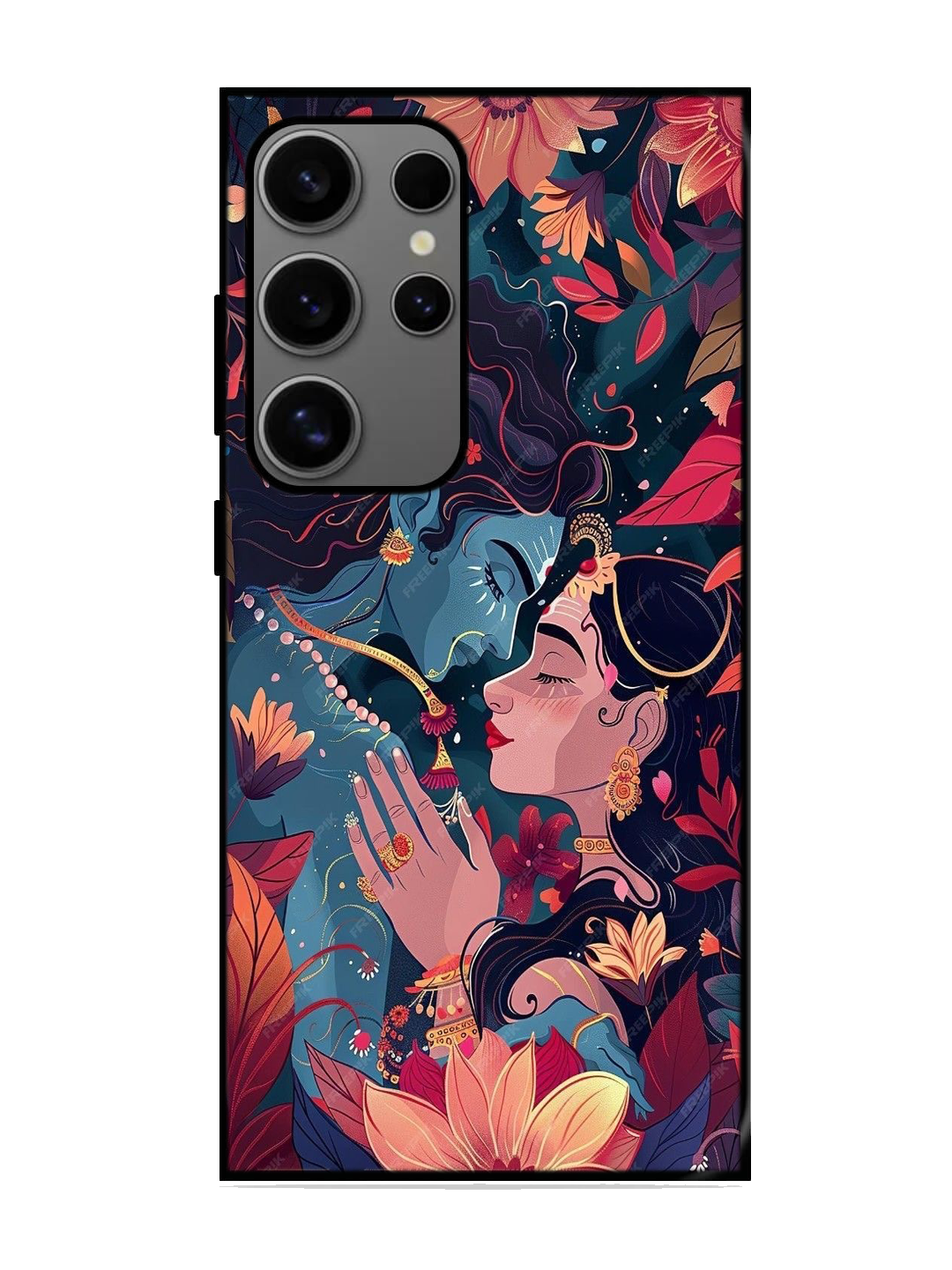 Radha Krishna Print Glass Case for Samsung S24 Ultra (A115)