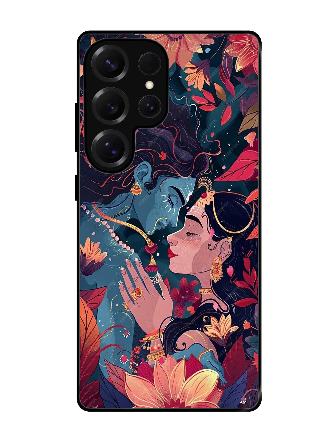Radha Krishna Glass Case for Samsung S25 Ultra (A115)