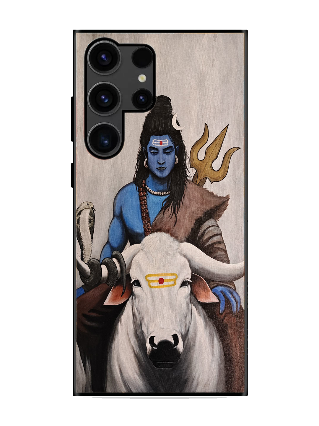 Lord Shiva Print Glass Case for Samsung S23 Ultra (a118)