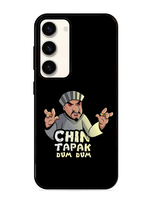 Chin Tapak Dum Dum Print Glass Case for Samsung S23 (a12)