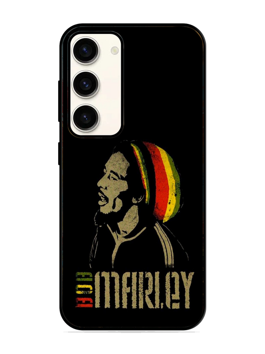 Bob Marley Print Glass Case for Samsung S23 (a18)