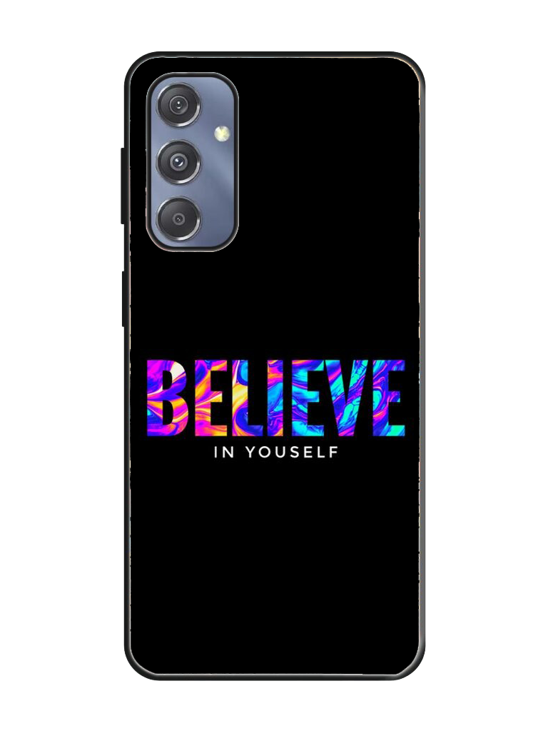 Believe Print Glass Case for Samsung S23 Fe (a1)
