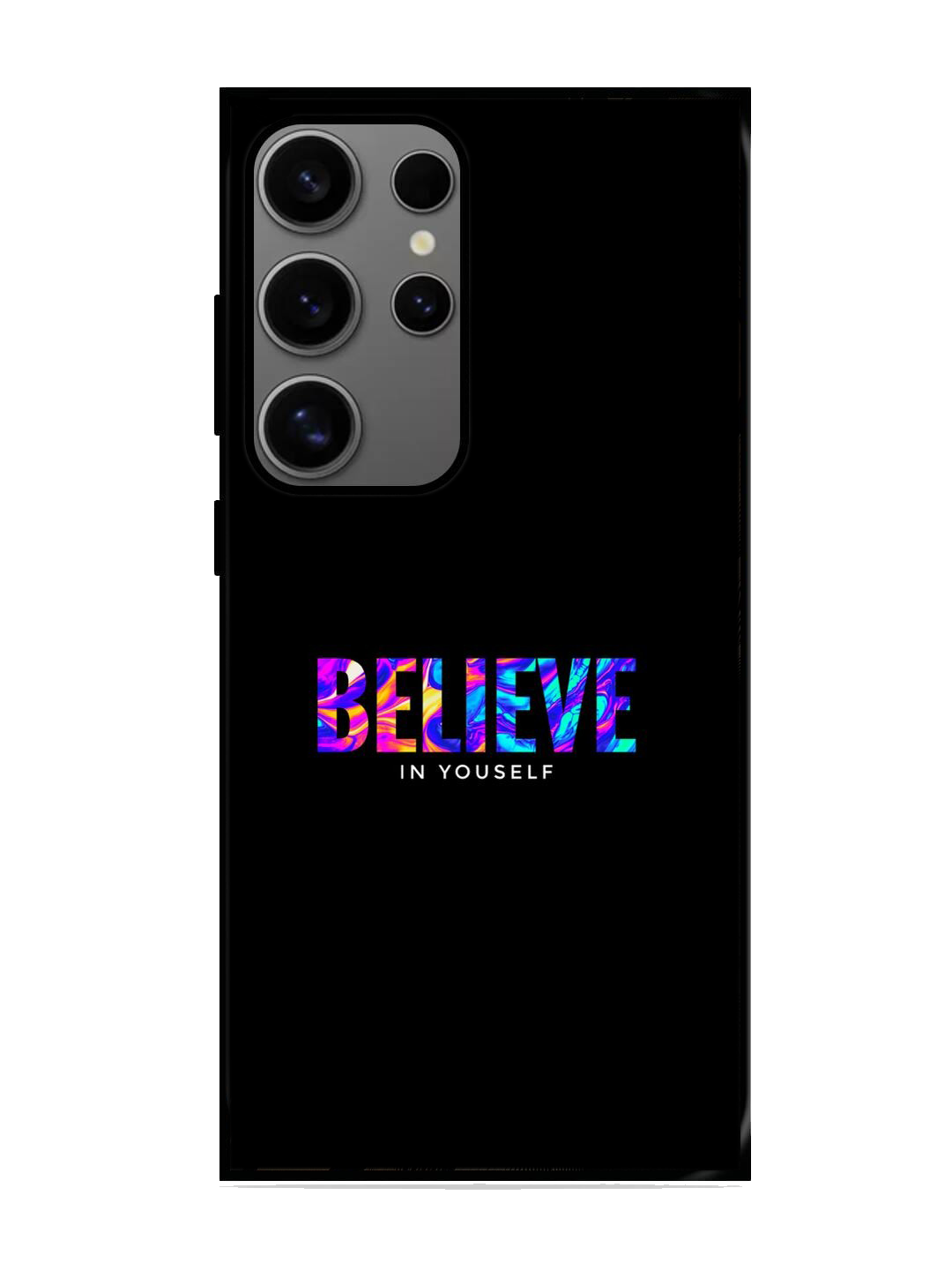 Believe Print Glass Case for Samsung S24 Ultra (A1)