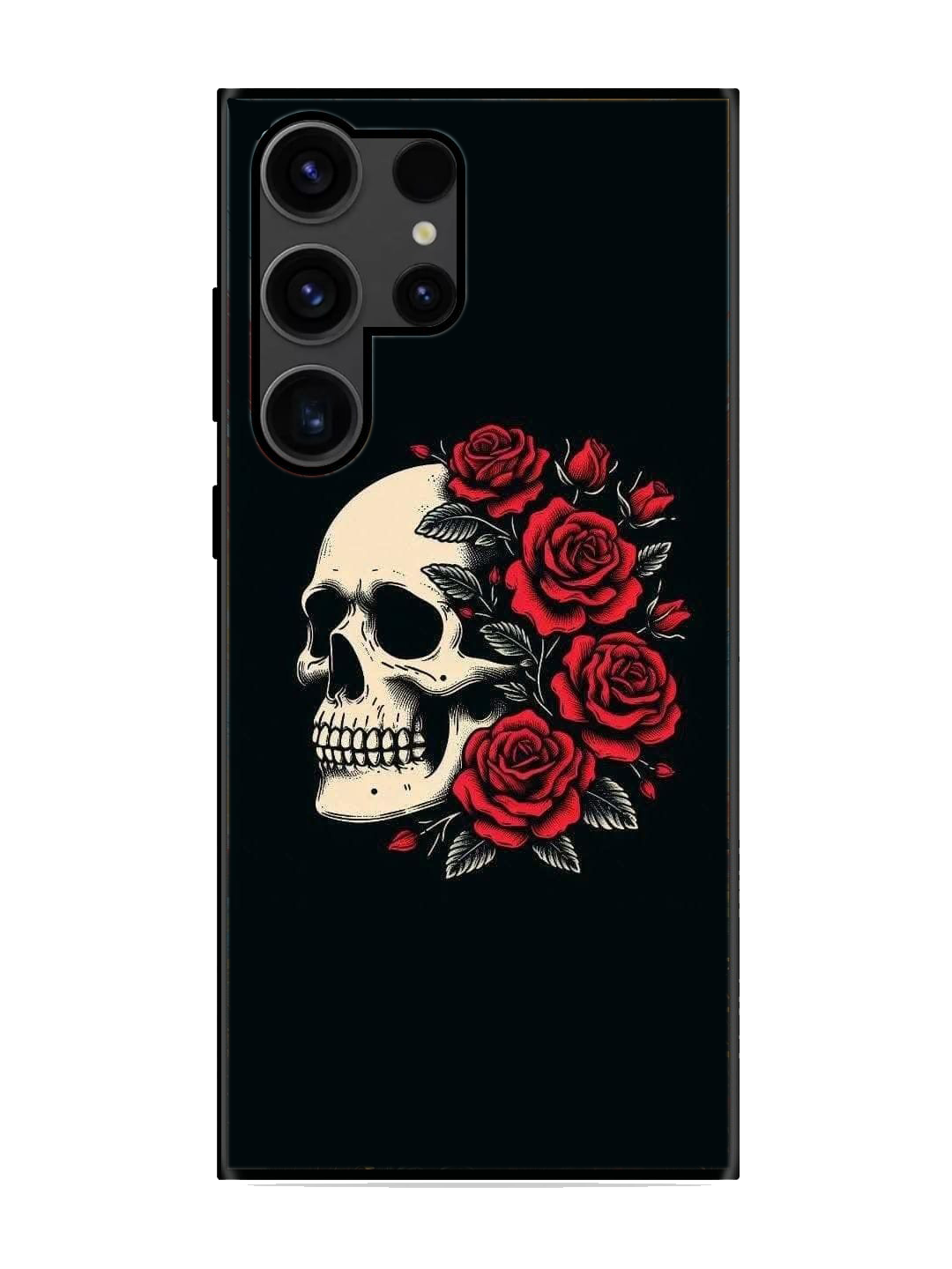 Skull Print Premium Glass Case for Samsung S23 Ultra (a26)