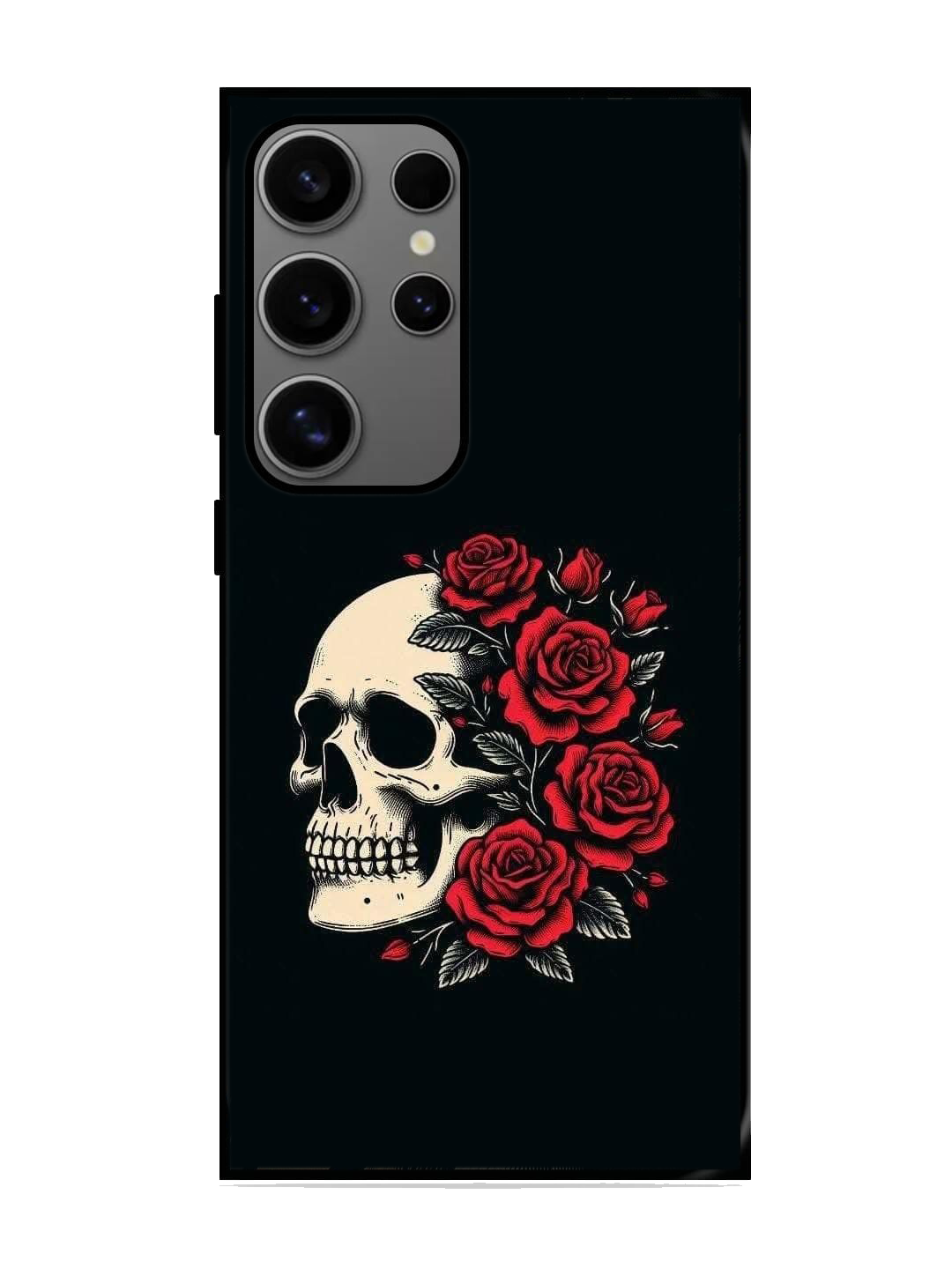 Skull Print Glass Case for Samsung S24 Ultra (A26)
